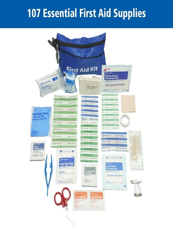 First Aid Only 91701 All-Purpose Mini Emergency First Aid Kit for Home, Car, Travel, and Business, 107 Pieces - Image 2